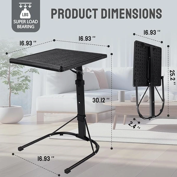 Adjustable Height TV Tray Tables