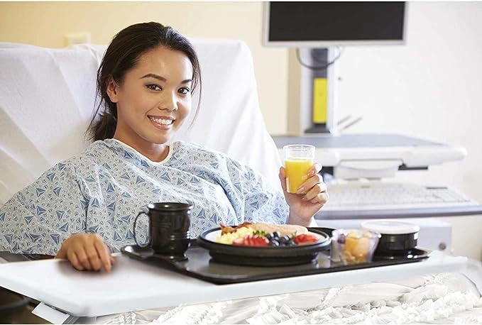 Hospital Overbed Tray Tables provide patients with a great dining experience