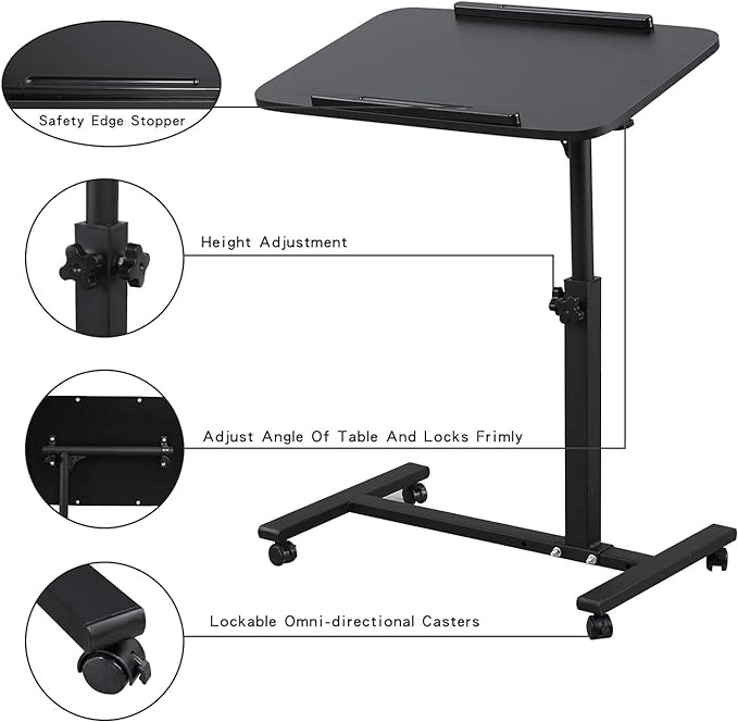 Hospital Overbed Tray Tables with wheels