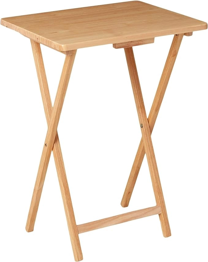 Rubberwood Natural TV Tray Table