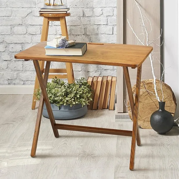 American Trails Solid Red Oak TV Tray Table