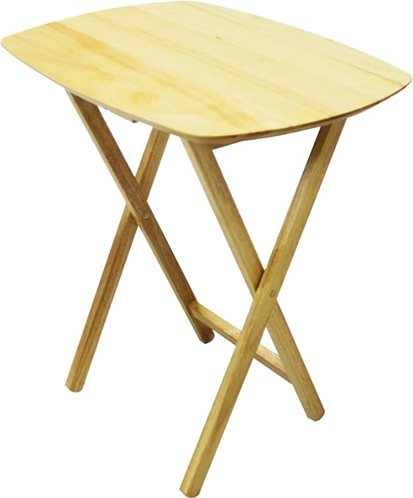 eHemco Oversized Hardwood Folding TV Tray Tables for Eating