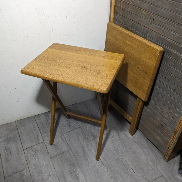 used oak tv tray tables